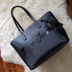 New Rare Marc Jacobs Logo Shopper Tote Shoulder Bag M0014152-001